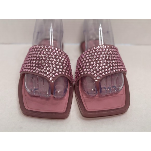Katy Perry Collections Shoes - Katy Perry Collections The Geli Pink Rhinestone Jelly Slide Sandals Womens 8